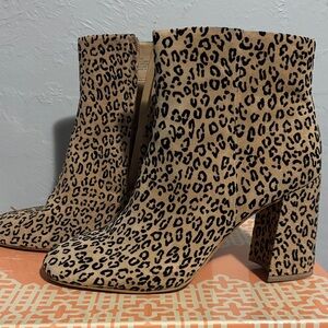 Gianni Bini Tan Leopard Ankle Boots